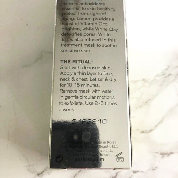 NIB Detoxifying Charcoal Mask, Matcha Green Tea + Lemon - Purlisse - Picture 12 of 16